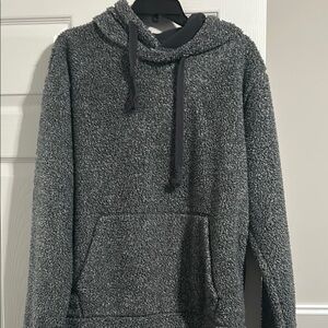 Express Gray Hoodie Sweater with Soft Fuzzy Material and Pullover Style